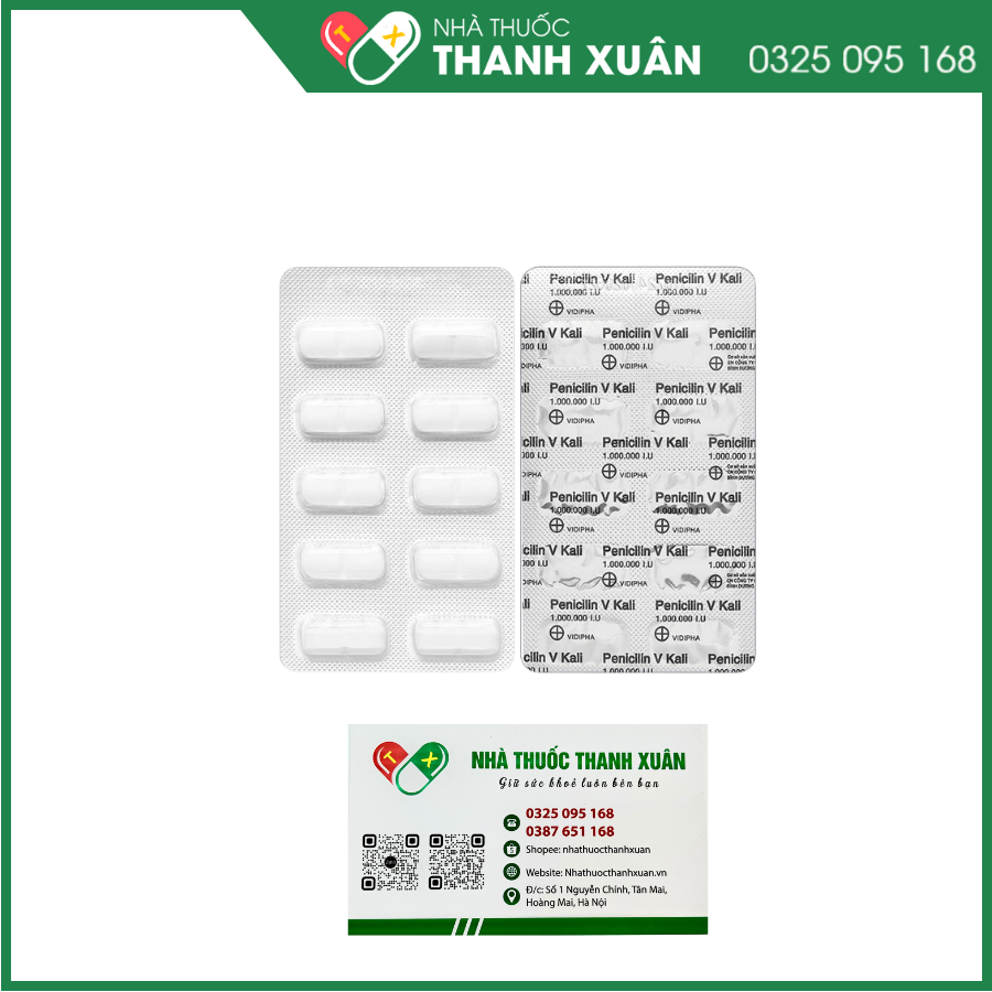 Penicilin V Kali 1.000.000I.U điều trị, dự phòng các bệnh nhiễm trùng